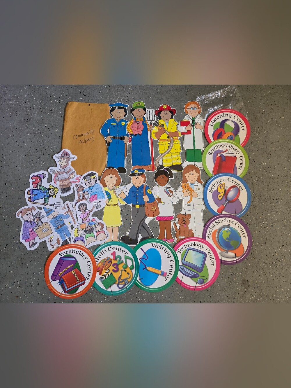 Classroom Community Helpers Bulletin Board Set - Bright Multi